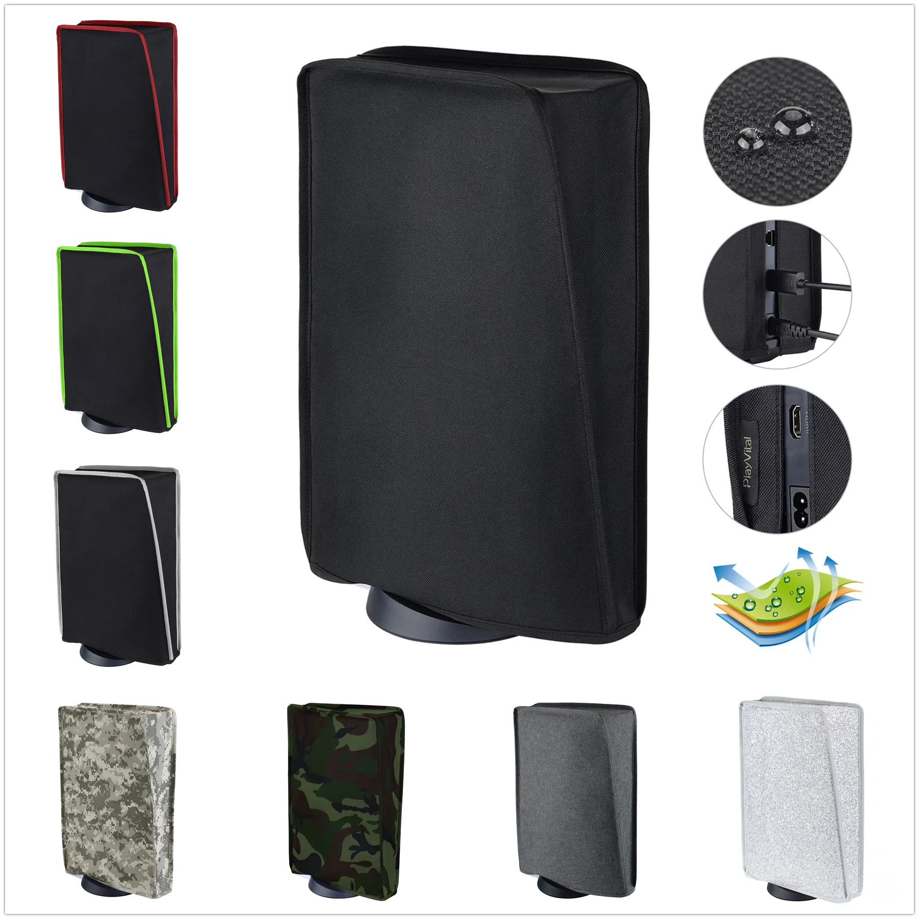 

PlayVital Soft Dust Cover Dust Guard Anti Scratch Waterproof Cover for ps5 Console Digital Edition & Disc Edition