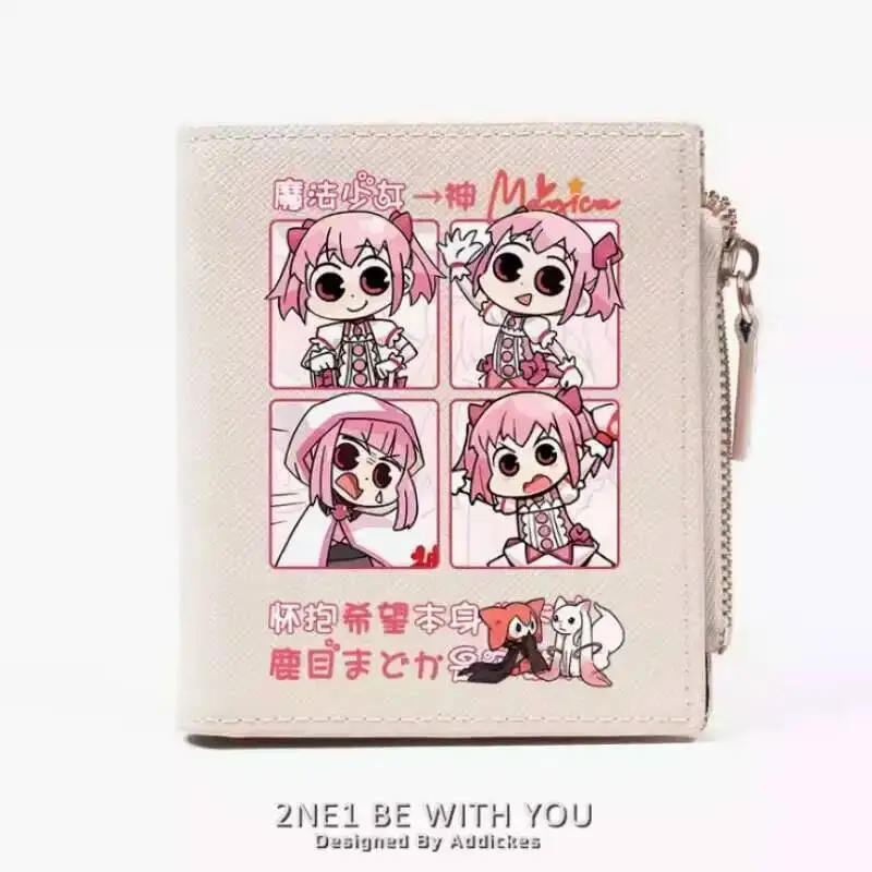 

Puella Magi Magica Kaname Madoka модный кошелек из искусственной кожи, кошелек для карт, монета на молнии, сумка для денег, подарок для косплея B792, аниме
