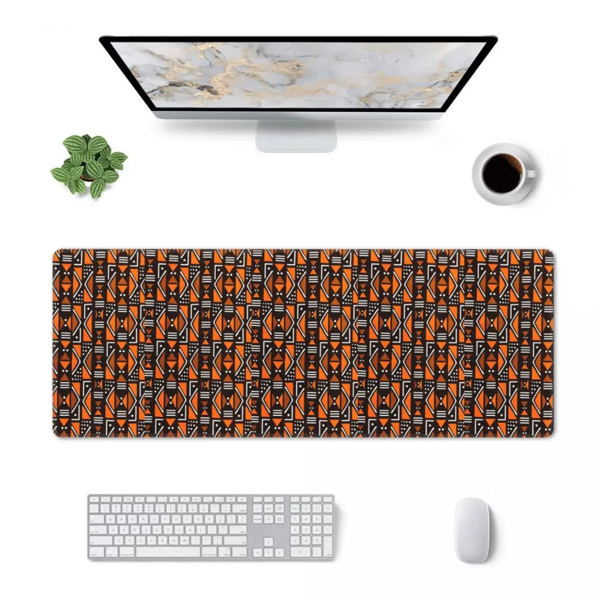 Large Mouse Pad African Bogolan Africa Ethnic Tribal Art Gamer PC Laptop Mats Keyboard Carpet Computer Gaming Desk Mat