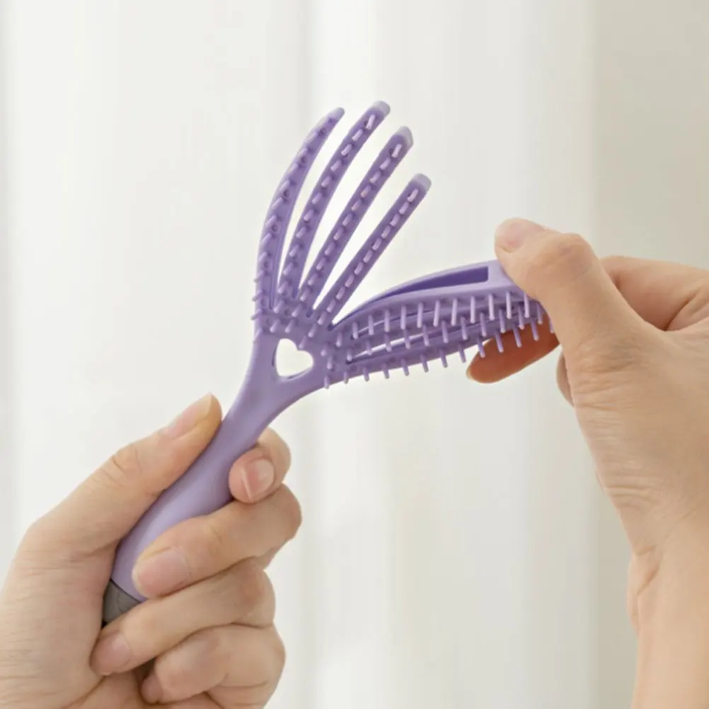 

Portable Hair Brush for Women Mini Mirror Detangler Wet Dry Small Comb Smooth Scalp Safe Curly Hair Travel Massage