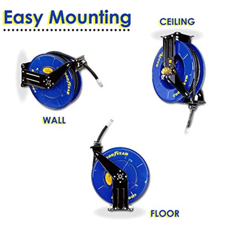 Selang Oli Gulung Otomatis 1/2 Inci x 50 Kaki Panjang Premium Komersial SAE 100R1AT dengan Tekanan Maksimum 2320 Psi Konstruksi Baja