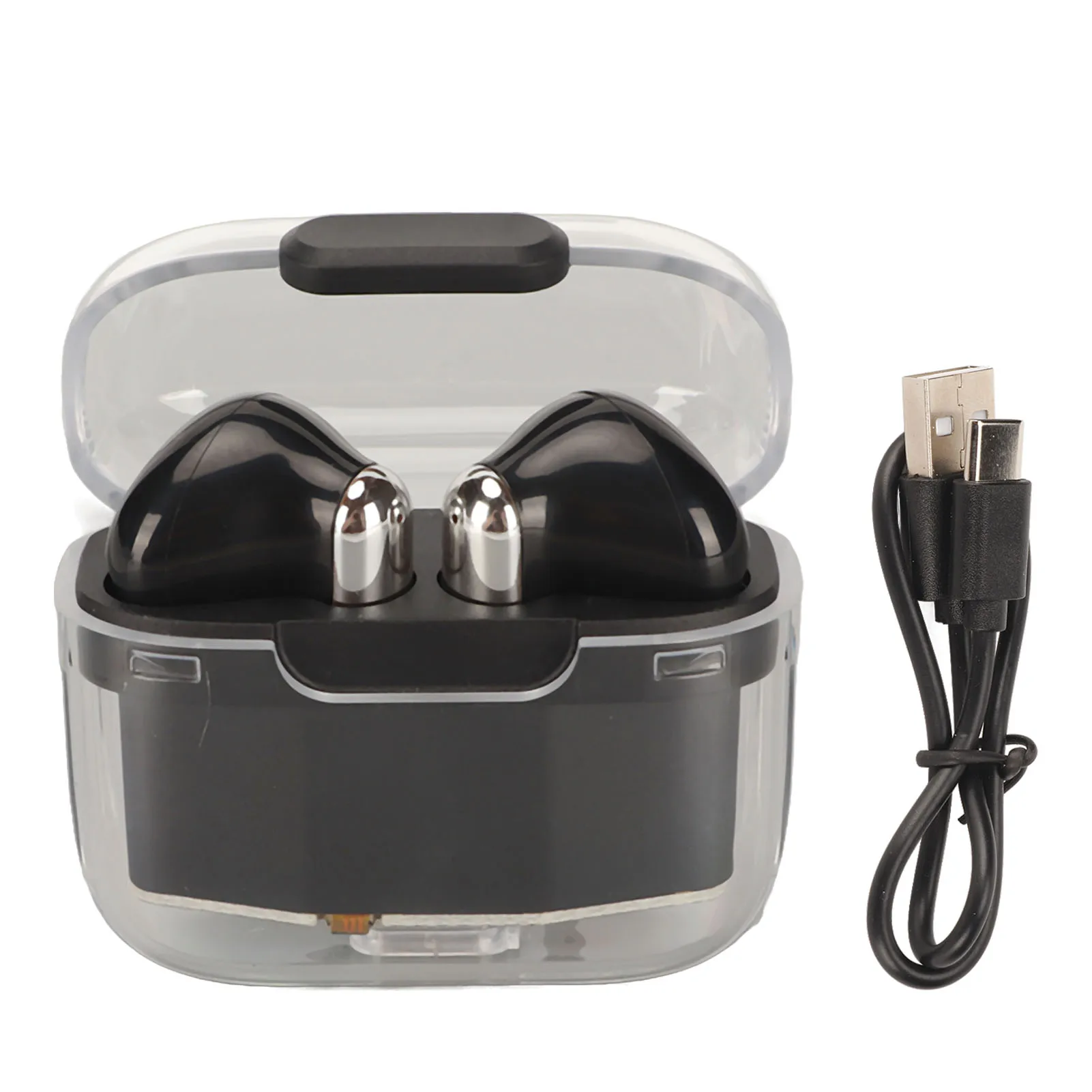 Professional Language Translator Earbuds Bluetooth 5.3 Support 144 Languages Wireless Translator Earphone with Transparent Case