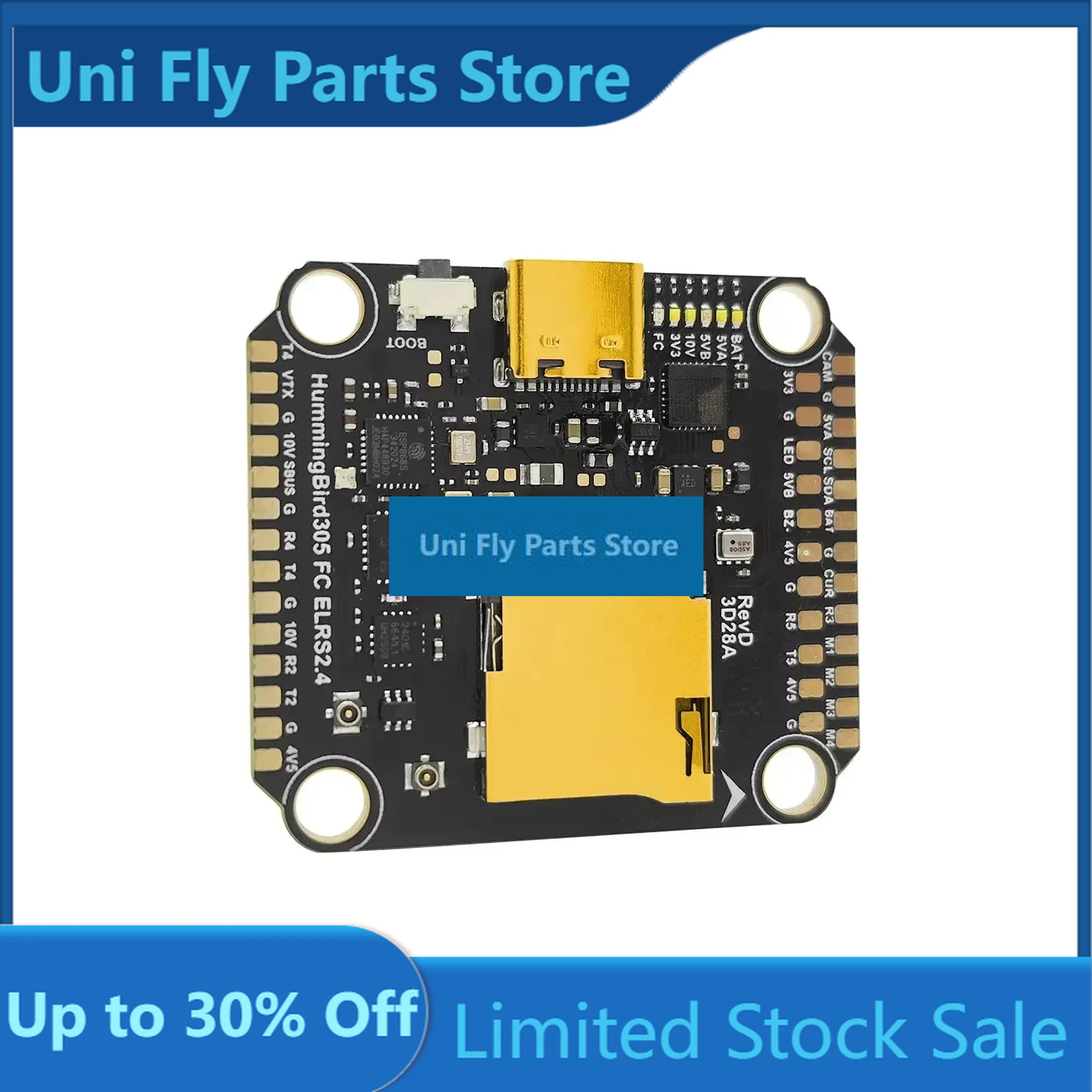 UniFly Newbeedrone Hummingbird 305 Flight Stack With 305 F722 FC Built-in ELRS 2.4GHz And 80A 4in1 ESC For FPV 5
