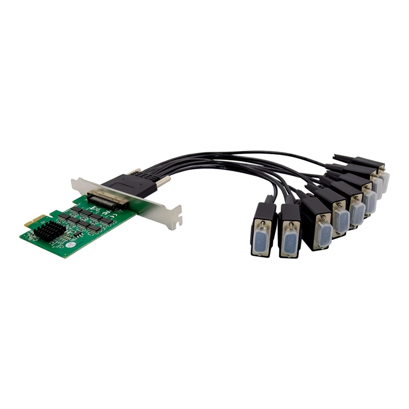 Expansion Card ST338 Pcie X1 17V358 8S Industrial RS232 Multi-Serial I/O Multi-Function Convenient Expansion Card Durable