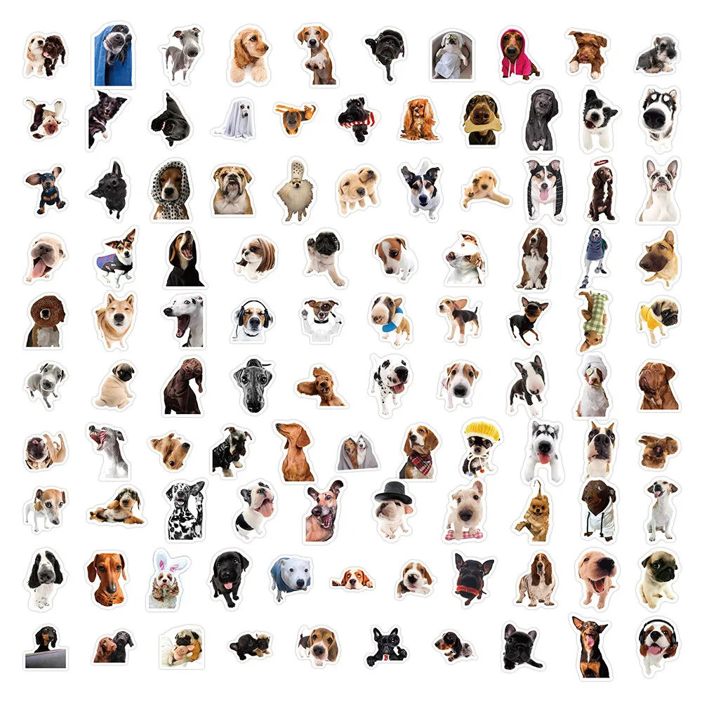 104PCS Cartoon Dog Stickers - Adorable Decor for Notebooks, Phones & DIY Projects AnimeWorlds Store