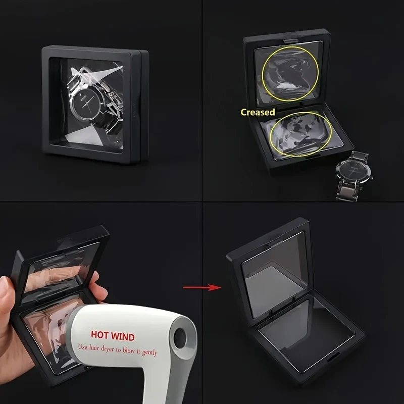 قطعتان من صناديق عرض المجوهرات والساعات والمقتنيات، لا حاجة للطاقة، مثالية لديكور المنزل، صندوق عرض لصنع المجوهرات #6