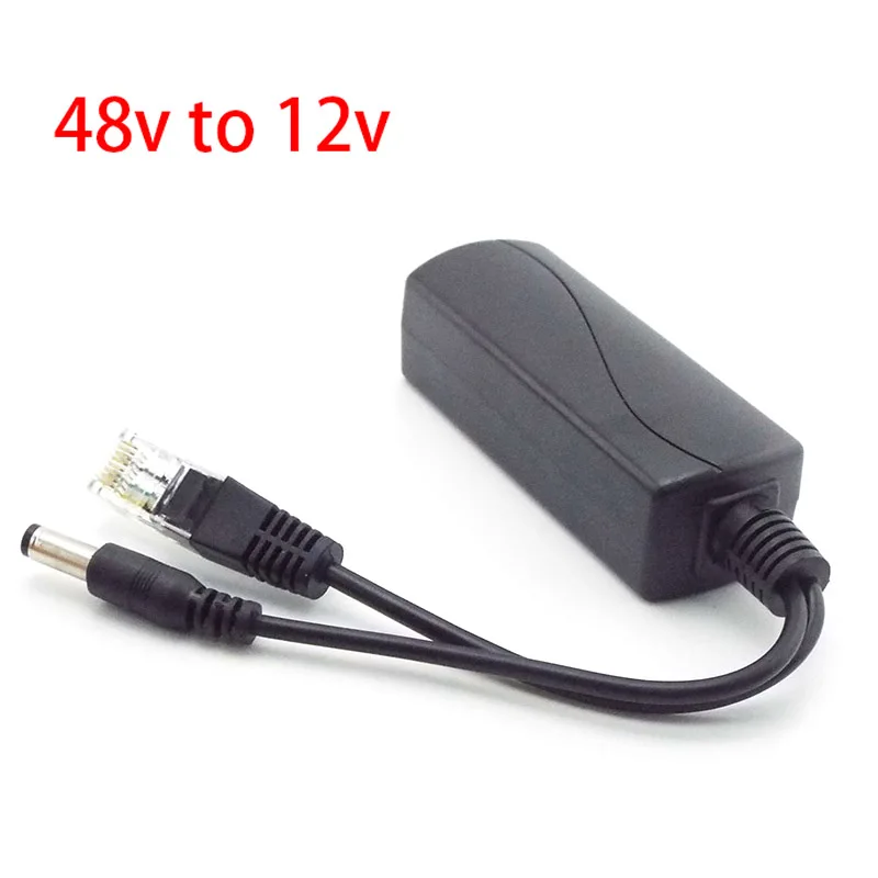 

48V to 12V POE Splitter Connector Poe Power Adapter injector Transmitter Switch for IP Camera Wifi Injector Cable Wall Plug 10W