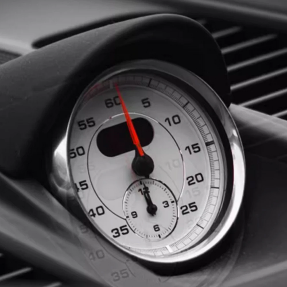 

For Porsche panamera 970 chrono 2010-2016 Car stopwatch clock dashboard stop watch cover clock red timer Interior modification