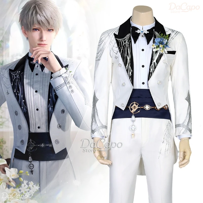

Love And Deepspace Xaiver Shen xinghui Cosplay Outfit Groom's Formal Attire Suit Bound Stars Couple Suit Lunar Entwine Costume