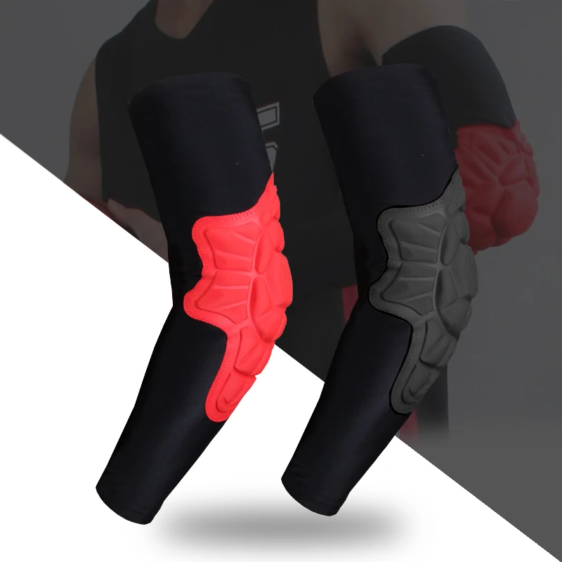 Schokbestendige Elleboogbeschermers Sport Arm Warmer Racen Motorfiets Fietsen Ijs Zijde Zonnebrandcrème Arm Mouw Crashproof Volleybal Elleboog Brace