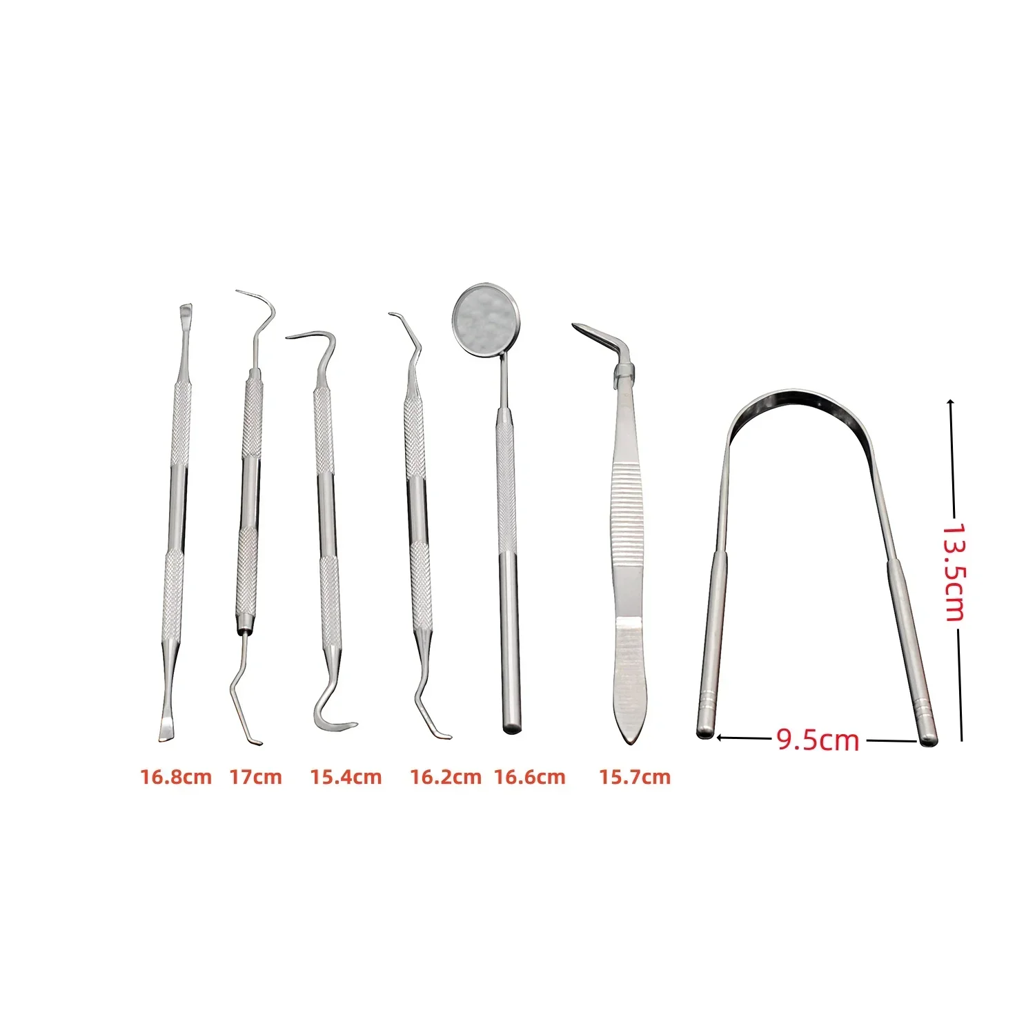7 Teile/satz Edelstahl Plaque Entferner Dental Reinigung Werkzeug Mundpflege Hygiene Kit Zahnmedizin Labor Materialien