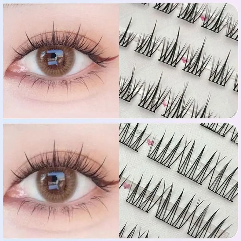 

Sweet Self-adhesive Lash Clusters Makeup Reusable Adhesive False Eyelashes Long Lasting Individual Glue Free Fake Lashes