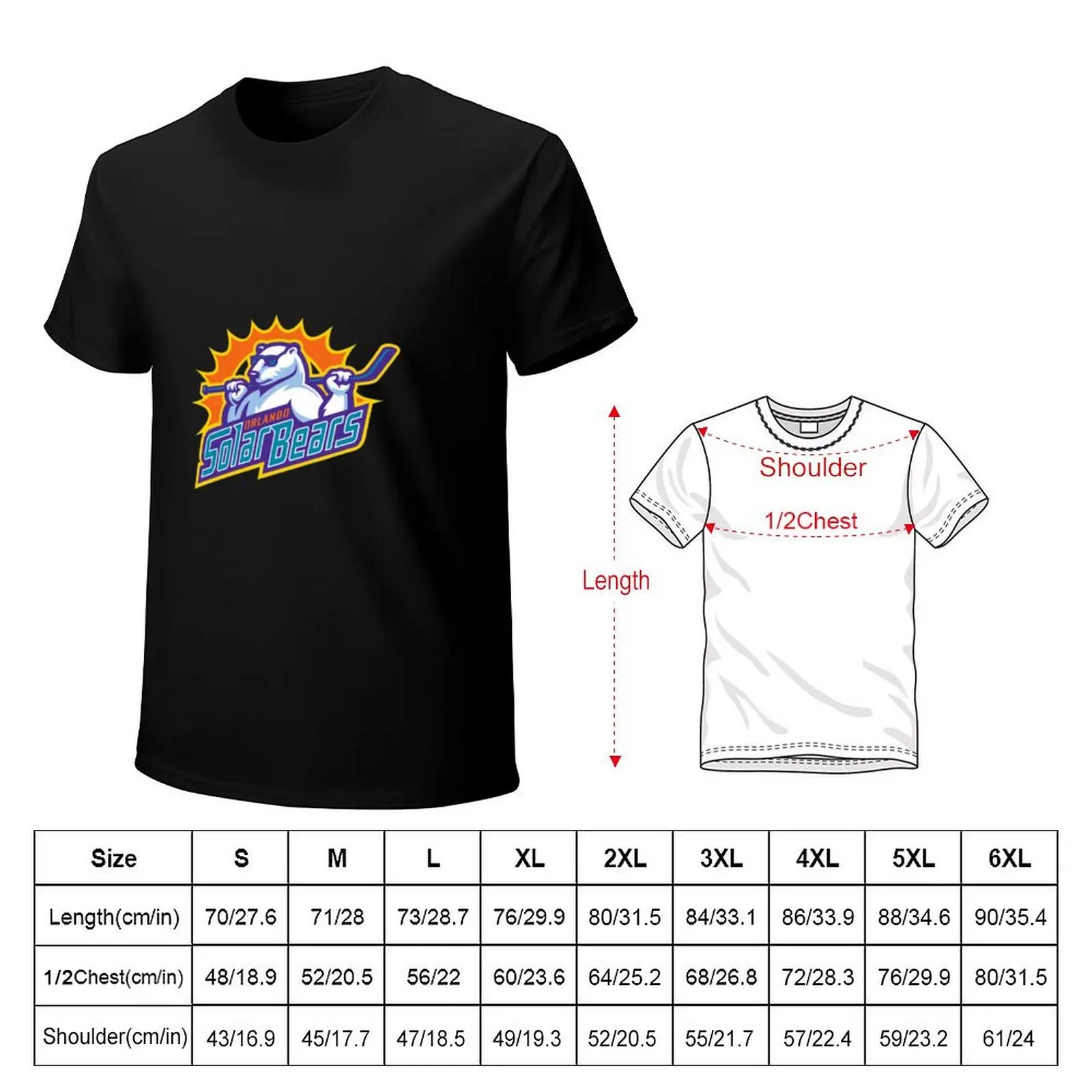 Orlando Solar Bears T-Shirt Large Size Casual Tee Shirt