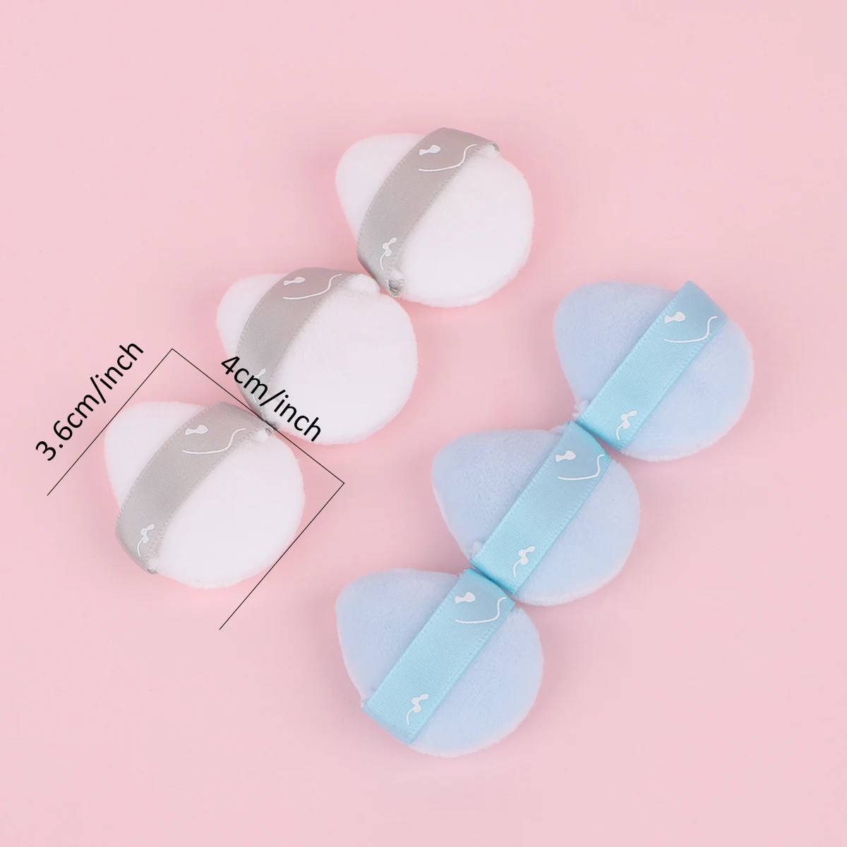 بدلات مكياج منفوخة مع صناديق ، نفخة بودرة مخفوقة ، قفزة ناعمة ، تستخدم لمكياج الوجه ، لونين ، 6