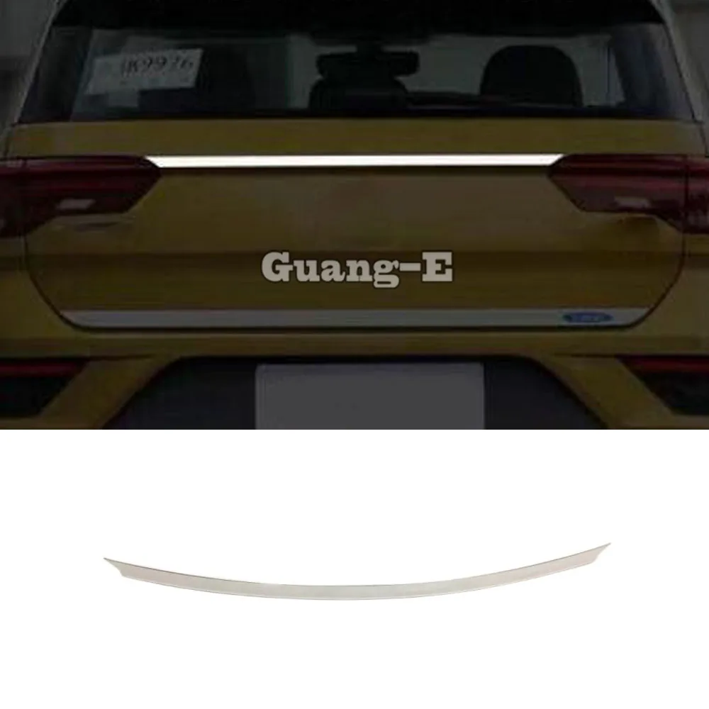 Trunk Stainless Steel Rear Door License Tailgate Bumper Frame Plate Lamp For Volkswagen VW T-ROC TROC 2017 2018 2019 2020 2021