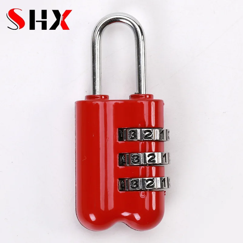 1pcs Aluminum Alloy Mini 3 Digits Number Password Code Lock Combination Padlock Pad Lock Resettable for Travelling Bag Door