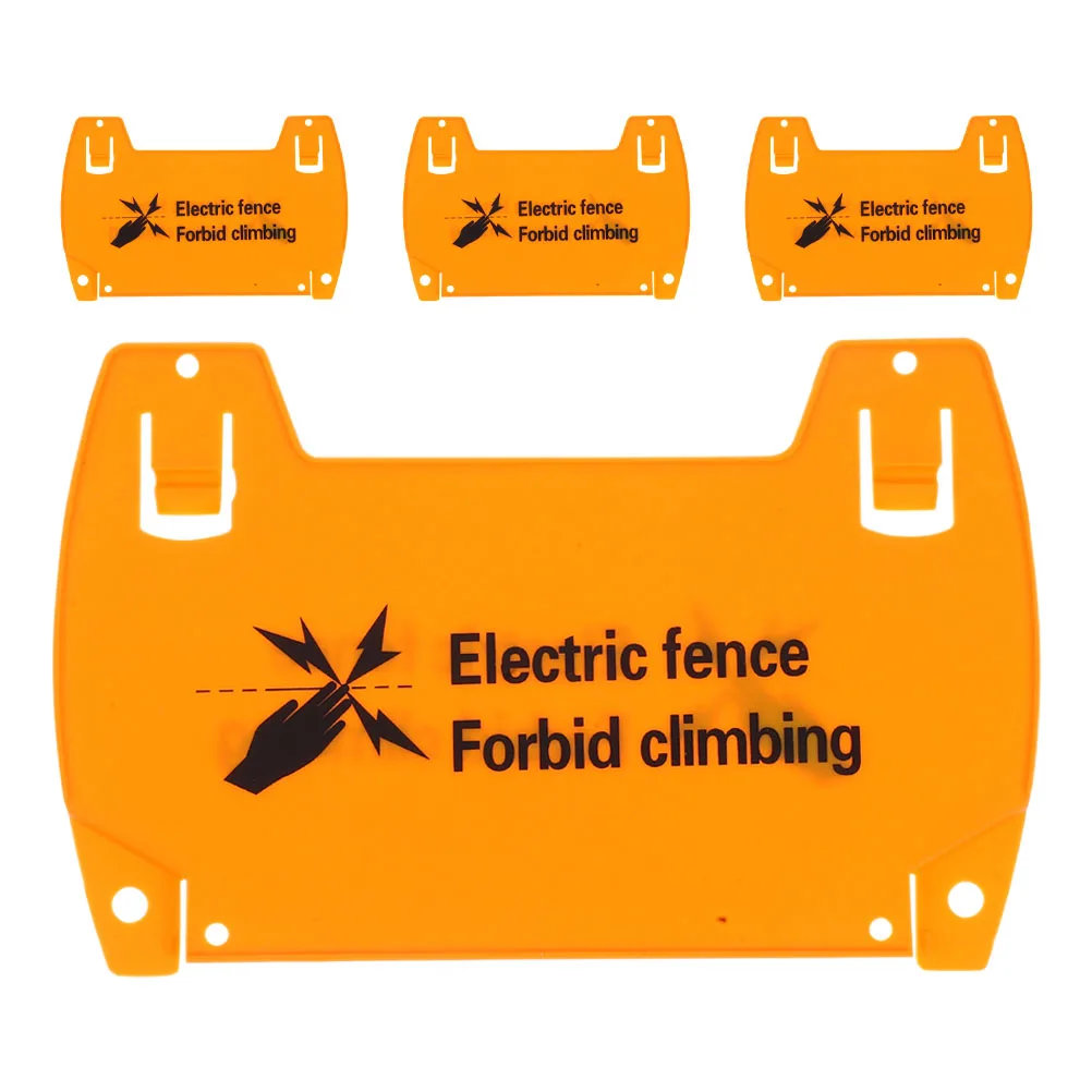 

4 Pcs Warning Sign Electric Fence Signs No Touching Caution Farm The Safety Notice Beware