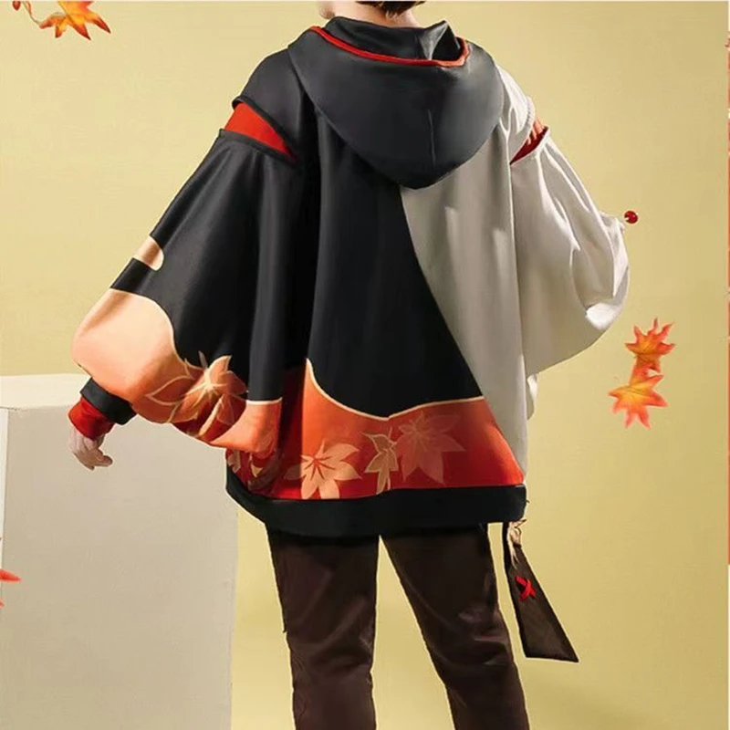 Game Yuanshen Impact Kaedehara Kazuha Doujin Hoodie Genshin Impact Kazuha Casual Wear Cosplay Costume Hoodie