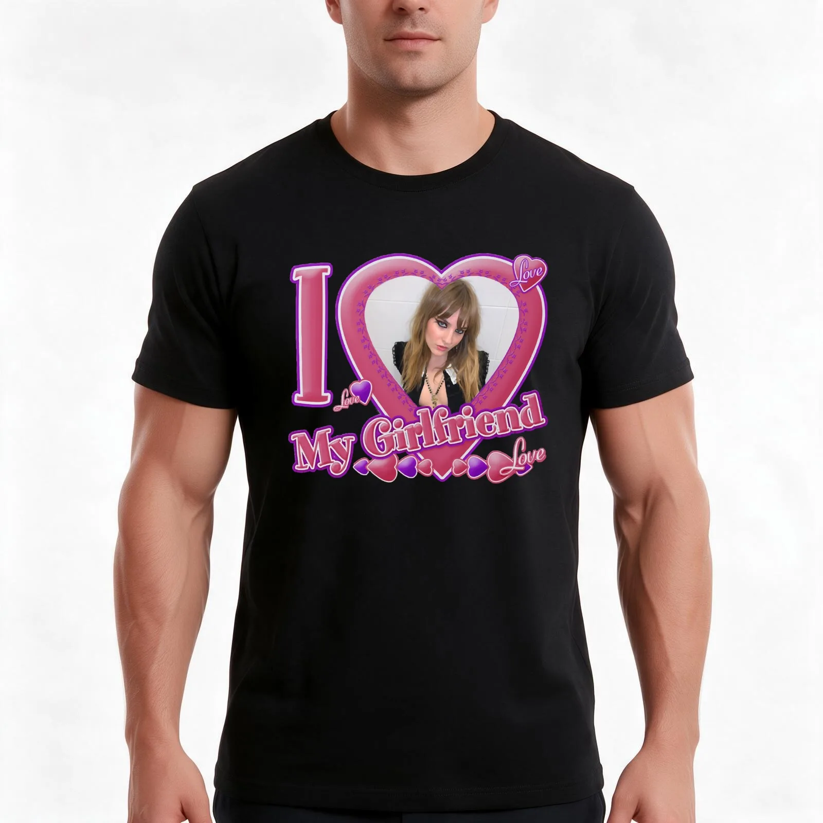 Grapgic Victoria-de Angelis I Love My Girlfriend T-Shirt Summer Casual Cotton Tee Oversized Streetwear Tops Unisex Men Women