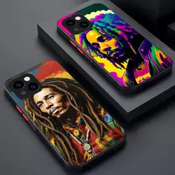 Bob Marley Rasta Lion Phone Case Matte Transparent For 16 15 IPhone 12 11 13 Pro Max X XR XS 8 SE Mini Plus Back Cover