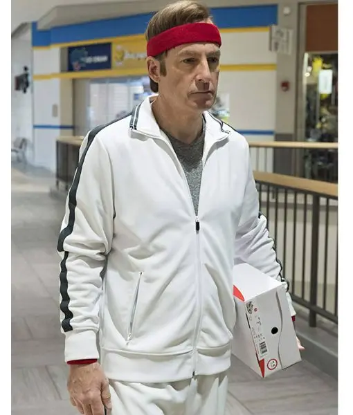 

YANGHAOYUSONG Homemade Better Call Saul Bob Odenkirk White Track Jacket Suitable For Autumn And Winter