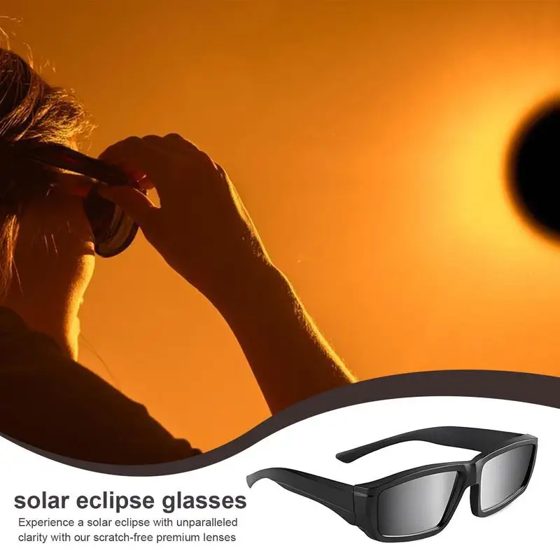 1Pcs Solar Eclipses Glasse Reusable Anti-UV Viewing Glasses Safe Shades Observation Solar Glasses Black EclipseGlasses