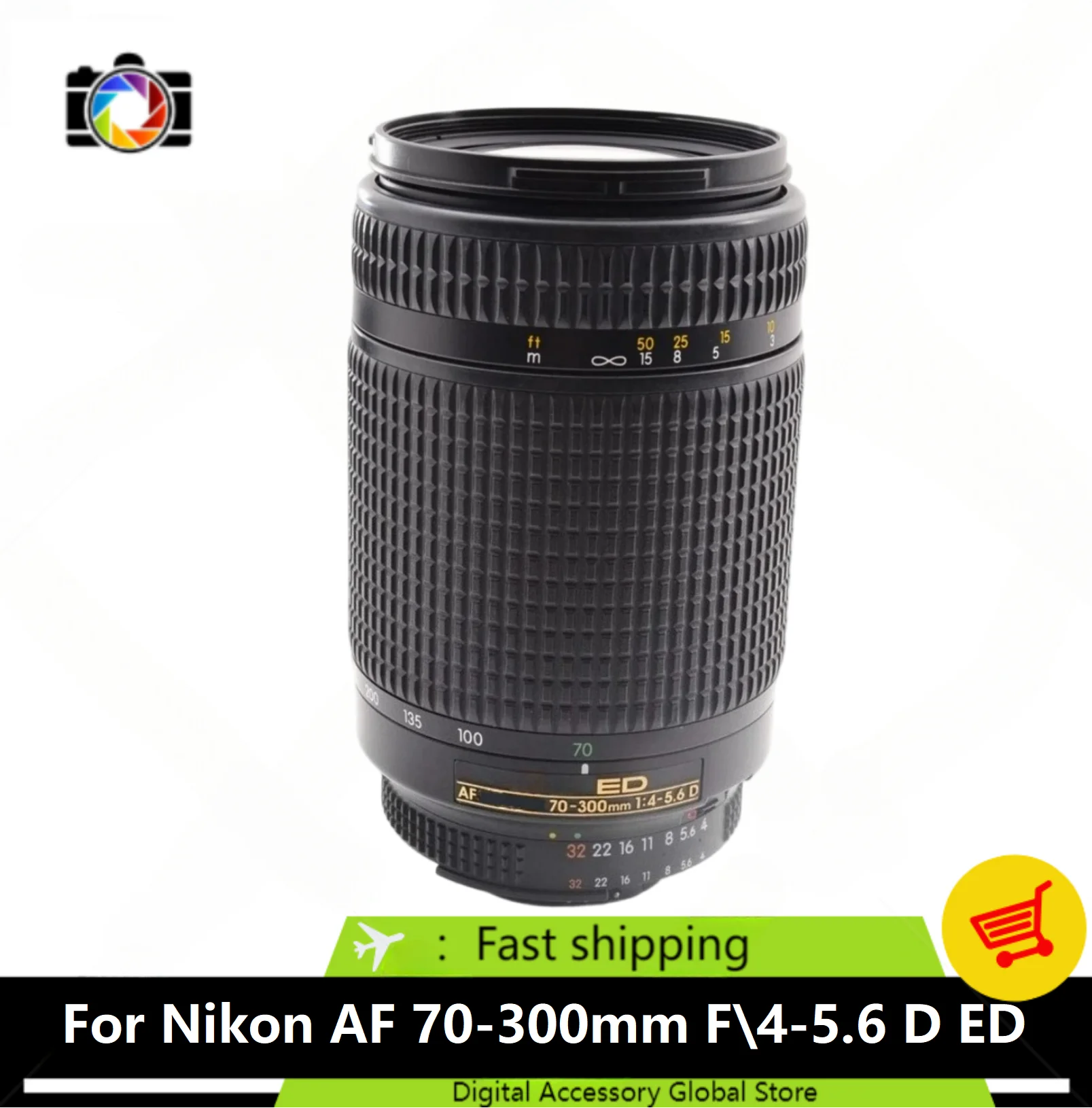 95%New Genuine 70-300 Zoom Telephoto Lens For Nikon D700 D750 D810 D850 D7000 D7100 For Nikon AF 70-300mm f/4-5.6 D ED Lens