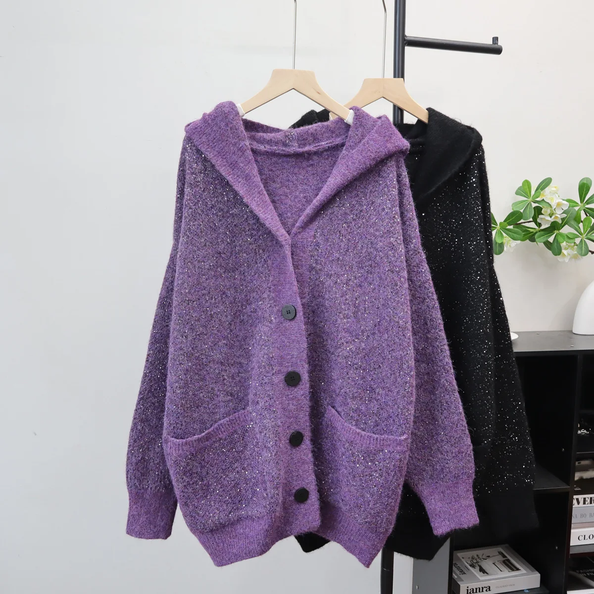 

Французский ленивый свитер, кардиган, пальто с капюшоном, женское корейское модное повседневное вязаное топ с длинными рукавами, трикотаж, верхняя одежда, Pull Femme