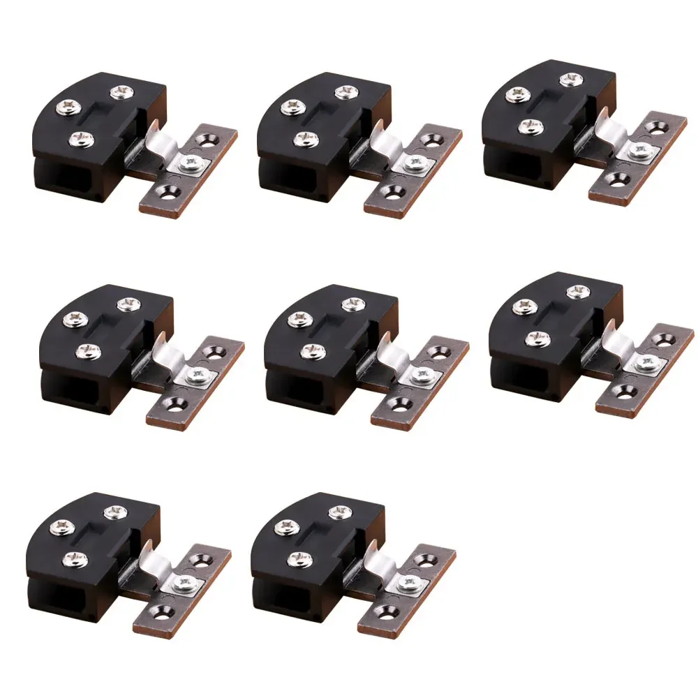 8 Pcs Glass Clamp Cabinet Door Hinges Display Fitting Glass Door Hinge Cabinet Hinges Swivel Cupboard Glass Clamp