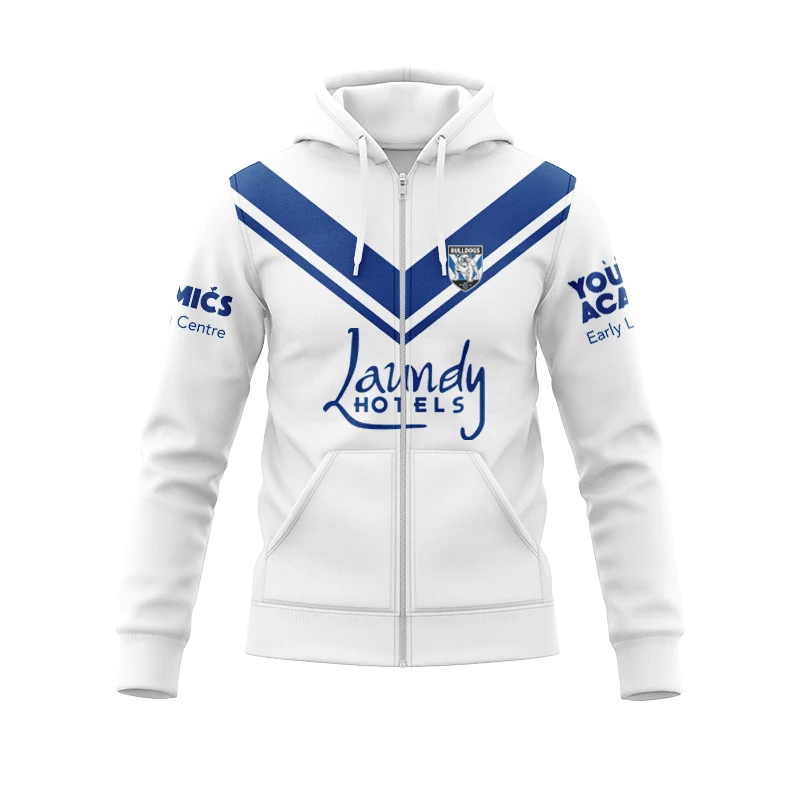 Canterbury Bankstown Bulldog 2024 Thuis/Weg/Legioen/Hoodie Met Rits Nieuw