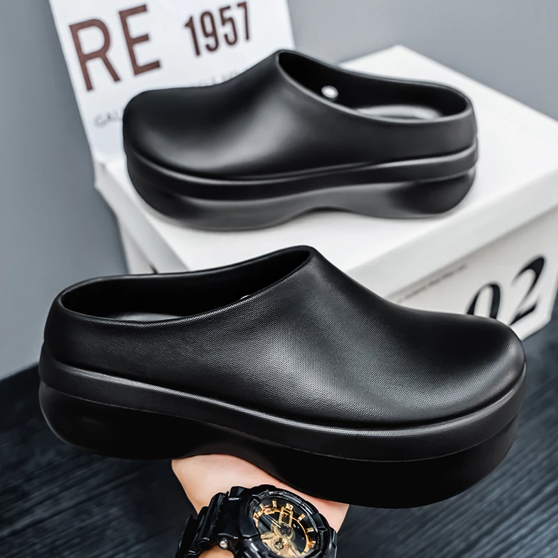 

2025 Men Women Chef Shoes Non-slip Waterproof Oil-proof Shoes Comfortable Workers Slippers Outdoor Fishing Shoes EVA