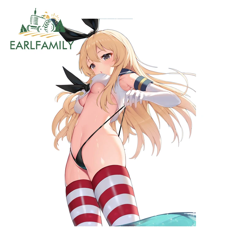 

EARLFAMILY 13cm X 9.2cm Bunny Girl Anime NSFW Car Stickers Vinyl Waterproof Laptop Rearview Mirror Decal Racing Accessories
