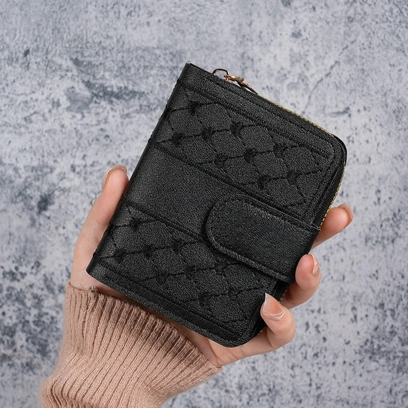 Nowa damska portmonetka na rok 2025, krótka, zapinana na zamek, o dużej pojemności, portfel na monety, uniwersalna, w kolorze joker love, kopertówka, etui na karty, portfel damski.