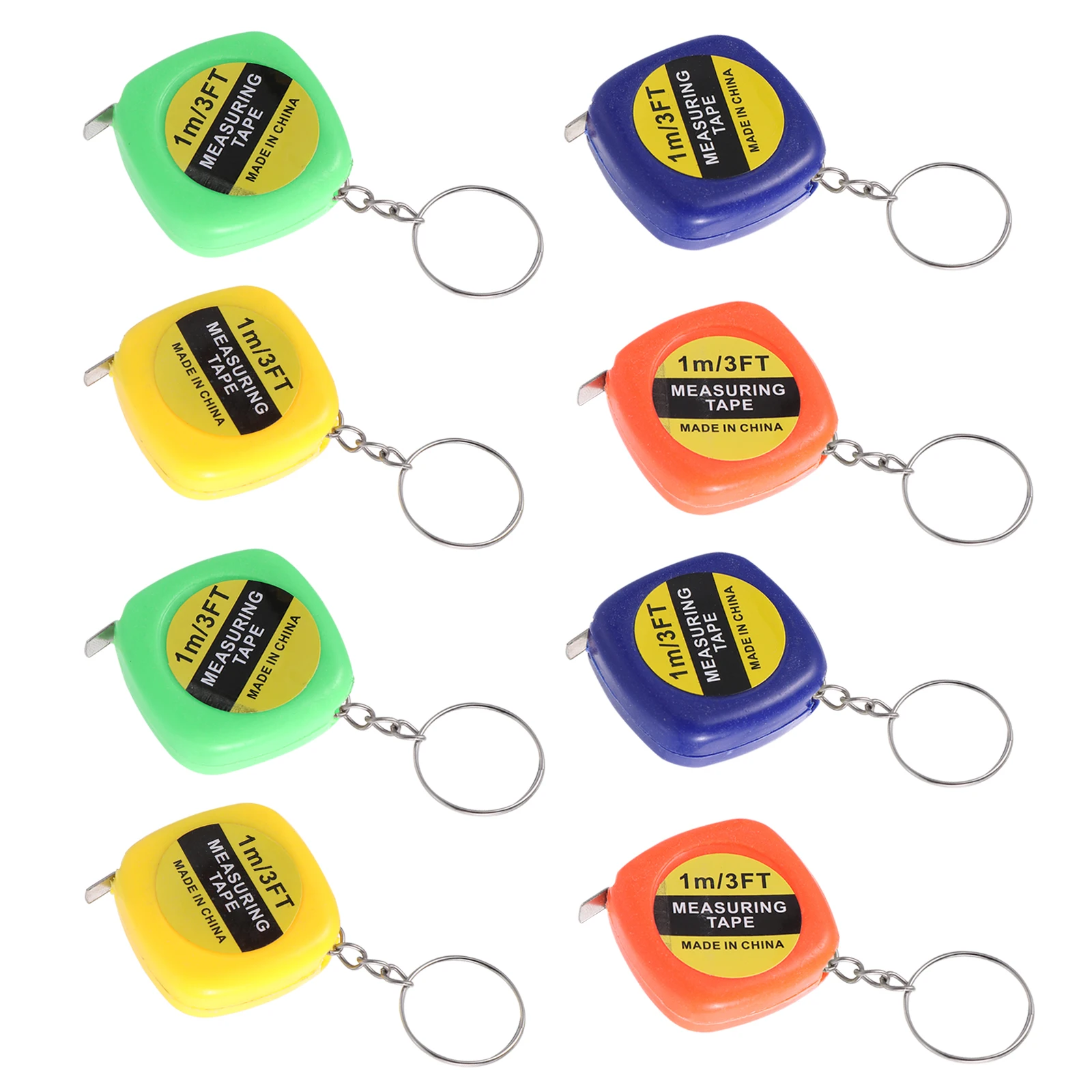 

20pcs Telescopic Tape Measure Keychain Tool Keyring Retractable Measuring Durable Stable Slide Lock Handy Carrying
