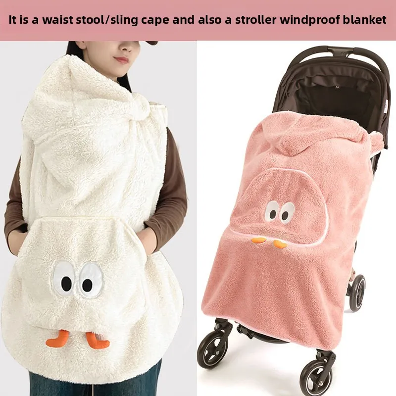 

Winter Baby Carrier Cape Infant Sling Blanket Outdoor Thickened Warmth Cloak Stroller Cover Blanket