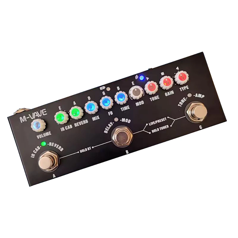M-VAVE Cube Baby Delay Multi Effects Pedal Stage Audio Processsor Mixers Guitar Pedal Phaser Reverb for electric bass Guitar