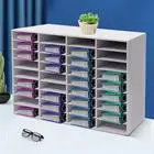 White Modern Rectangular PVC Board, Felt Literature Organizer, Desktop File Holder, Office Mailbox