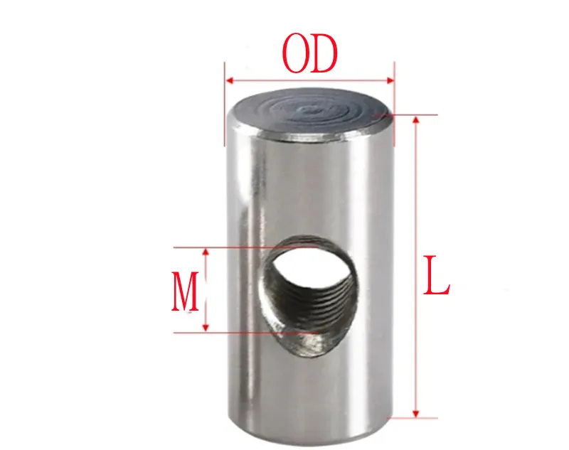 5 Stück-10 Stück M4 M5 M6 Zylinderstiftdübel Kreuzlochhammer Eingebettete Mutter für Holzmöbel 304 Edelstahl – Detail 1