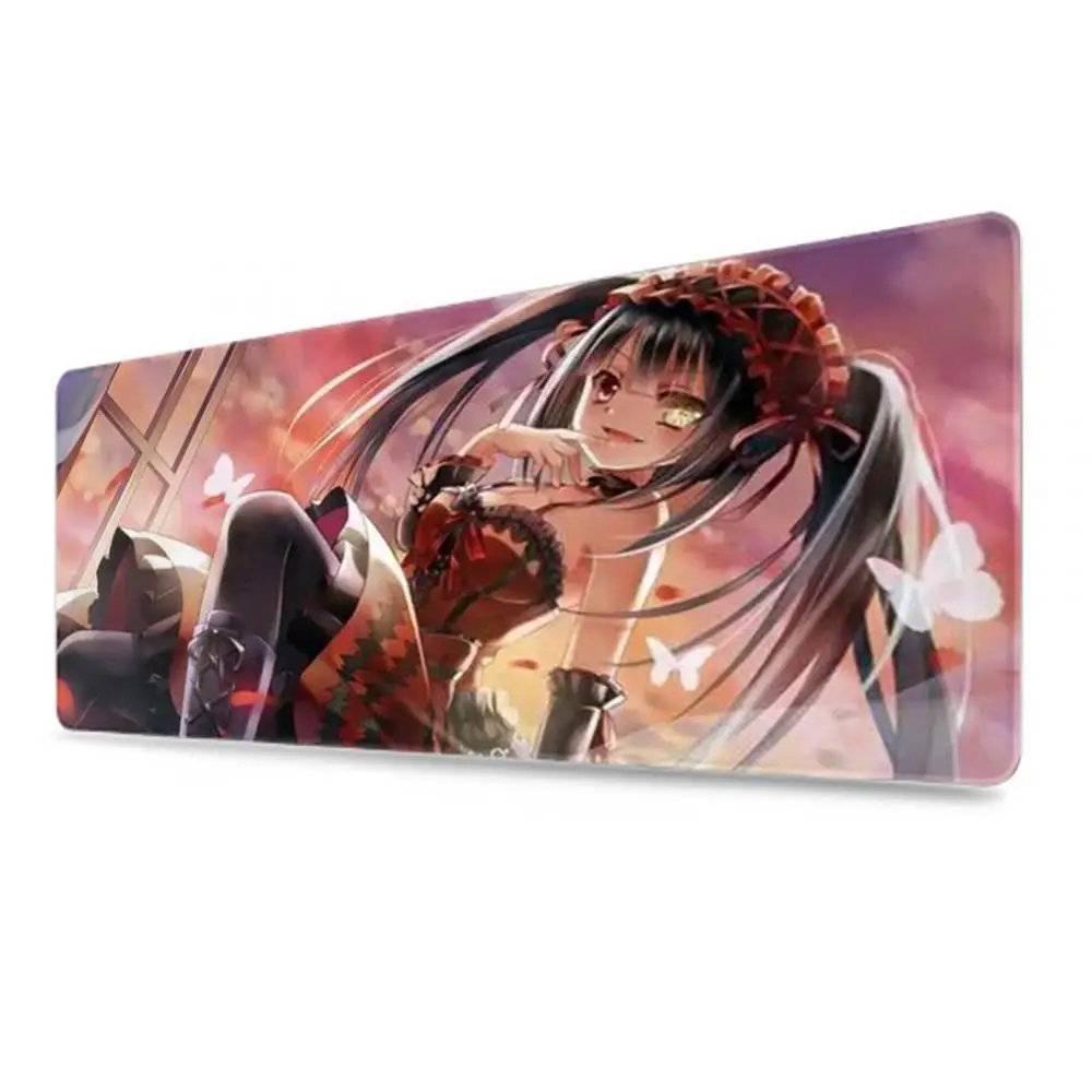 Date A Live Mouse Pad Anime Tokisaki Kurumi Pc Gamer Cabinet Desk Mat Keyboard Computer Soft Deskpad Gaming Accessories Mousepad