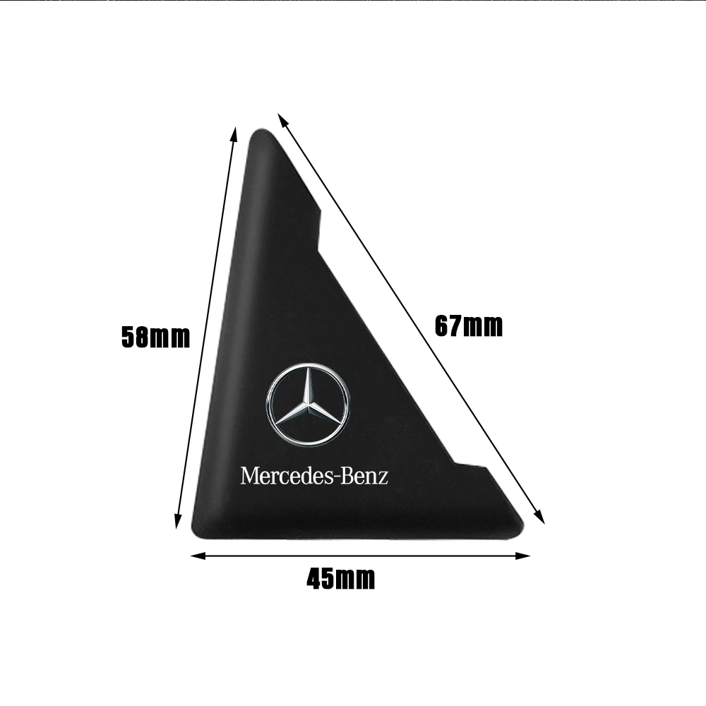 Car Front Door Corner Cover Protector Bumper Logo Sticker For Mercedes Benz B/C/E/S Class A Class C200 GLC GLE CLA CLK W163 W221