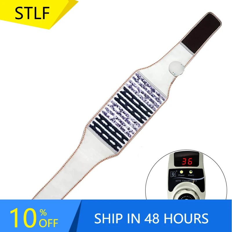 

STLFElectric Кристаллический нефритовый массажный пояс с нагревательной подушечкой из драгоценных камней для боли в пояснице и талии, аметист, облегчение боли Devi