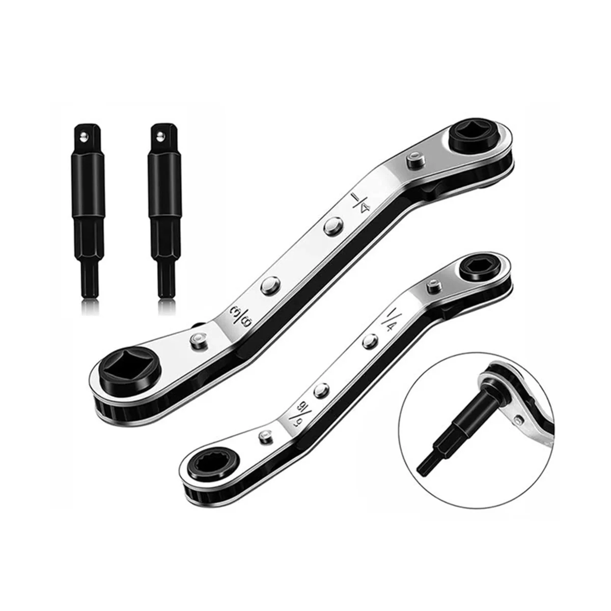 HVAC Ratchet Wrench Set 3/8 Inch 1/4 Inch 5/16 Inch for Air Conditioning Repair and Maintenance Tool Kit