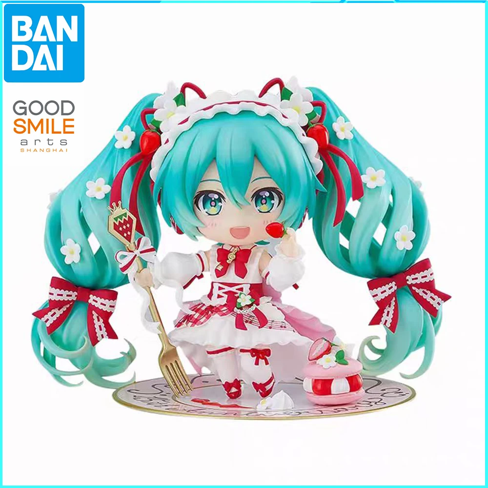 Original Good Smile Nendoroid 1930 Hatsune Miku Strawberry Sweets 15th Anniversary Painted Q Anime Collectible Figure
