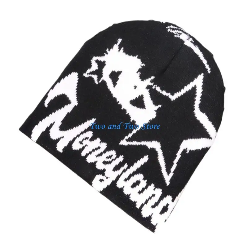 HX6F Stylish Knitted Hat Outdoor Sports Hat Casual Cool Hat Personality Trendy Hat