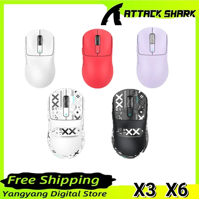 Attack Shark X3 Wireless Bluetooth Mouse Lightweight Design Super Sensor Ultra Long Life Esports Game Macro Programming Mouse