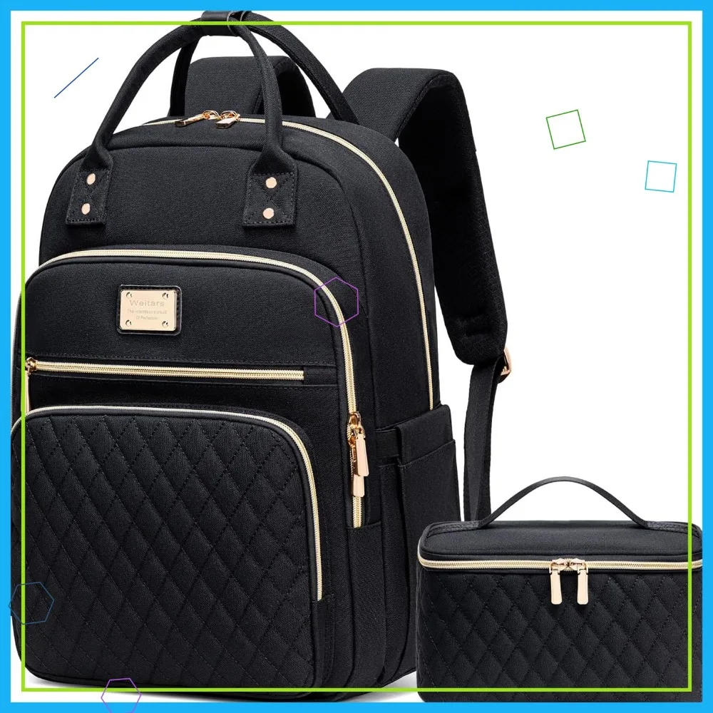 

Women's Insulated Lunch Backpack with 15.6 Inch Laptop Compartment, Travel and Work Bag