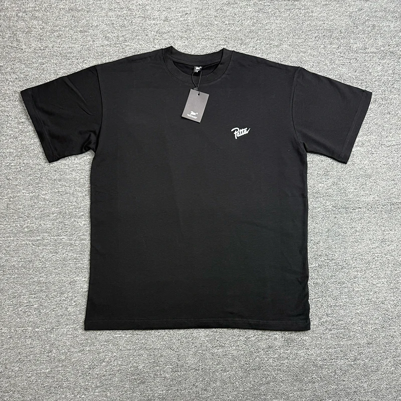 Street Black PATTA T Shirt Loose-fit Graphic Printed Round-neck Short-sleeved Shirt Men Women Top Tee