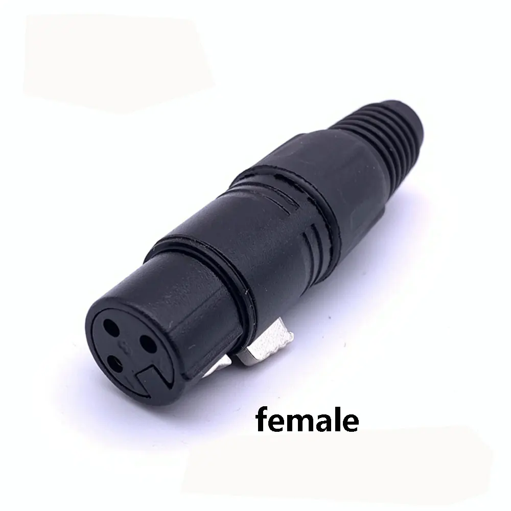 1 piece 3Pin XLR Solder Type Connector, Male/Female Audio Mic Microphone DMX Plug Jack Socket, DMX Microphone Connector