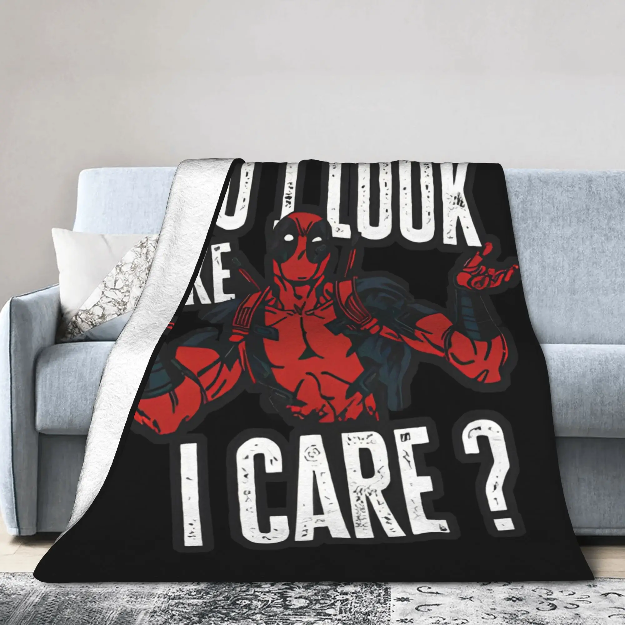 

Одеяло Notorious Deadp00l с комиксами, флисовое украшение, забавный супергерой Дэдпул, многофункциональное супермягкое одеяло, покрывало