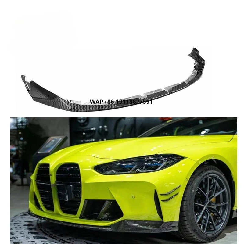 

2021+ 3-PC G80 M3 G82 M4 Mp Style Carbon Fiber Front Bumper Lip Spoiler Spliter for G80 G82 M3 M4